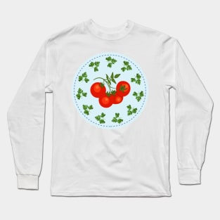 Cute Veggie Stamp Long Sleeve T-Shirt